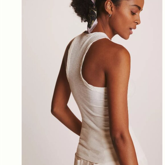 Brand New Women's Pilcro Sustainable Ribbed Tank - Picture 2 of 9